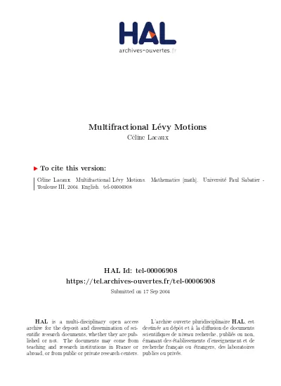 Multifractional Levy Motions