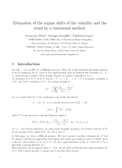 Estimation Of The Regime Shifts Of The Volatility And The Trend By A Variational Method