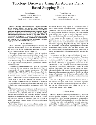 Radar Ring Based Adaptive Discovery Of Active Neighbour Routers