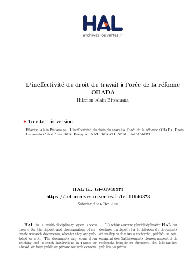 Haut Pdf Reforme Du Droit Du Travail 123dok Fr