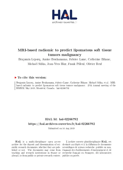 Cest Mri To Contrast Chondrosarcoma Tumors Two Contrasts In One Acquisition